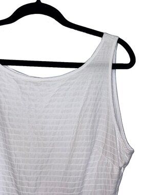 Garnet Hill 100% Cotton White Sleeveless Pleated Dress - Size 10